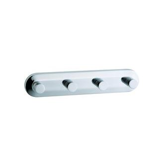 Smedbo NK359 8 in. 4 Hook Towel Hook in Polished Chrome from the Studio Collection